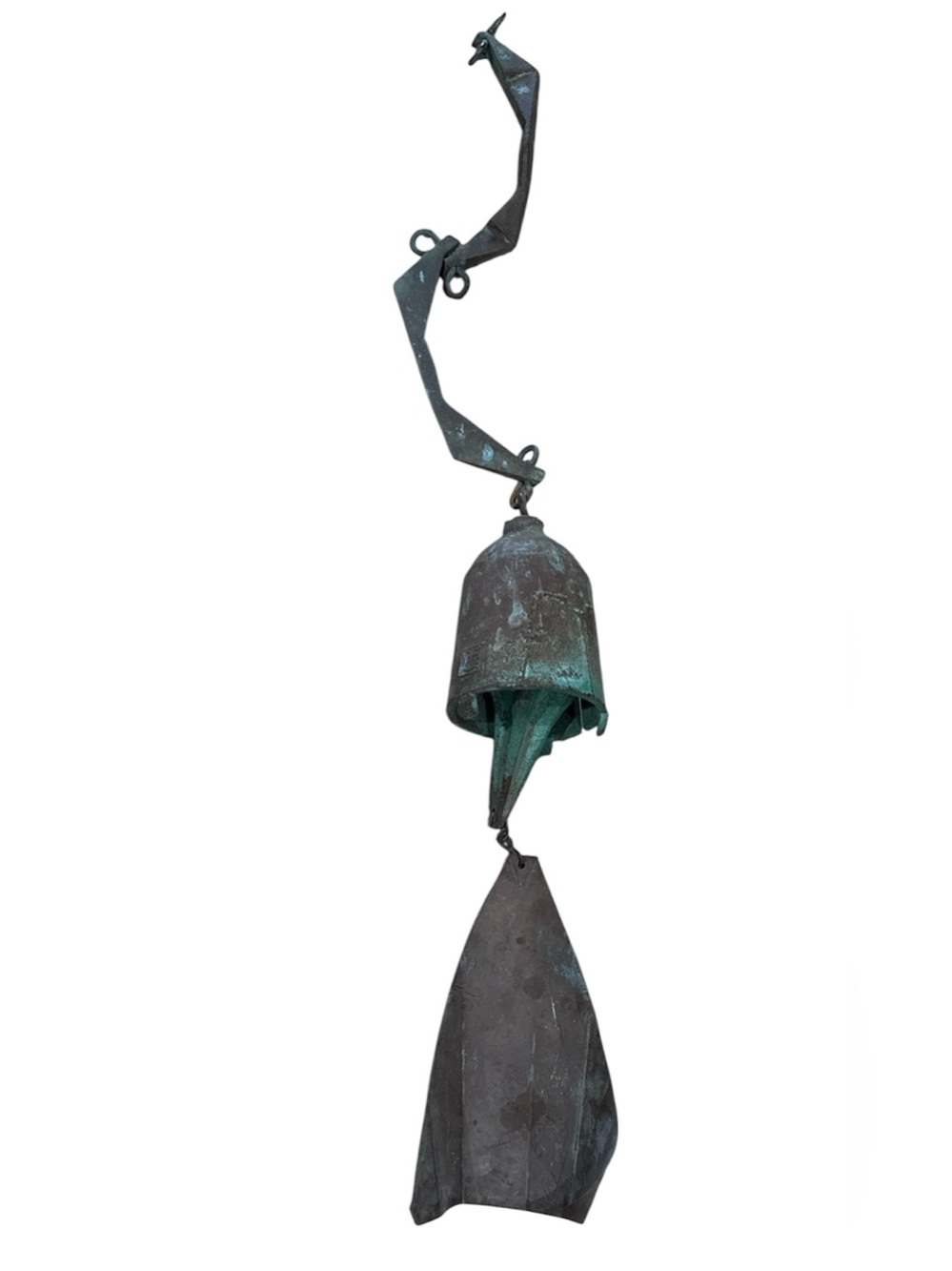 Paolo Soleri 21" Brutalist cast bronze 1970s Wind Chime Bell